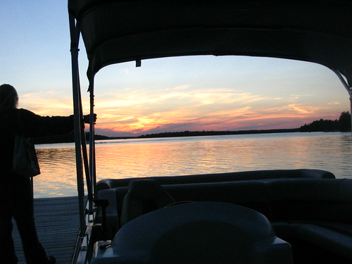 cruise sunset vacation michigan august 2006 boating grandlake michele pontoon presqueisle