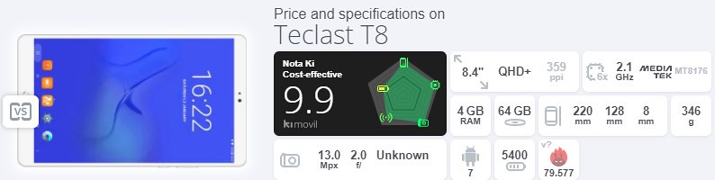 Teclast T8 スペック