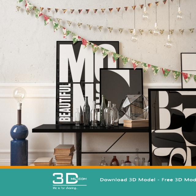 358 Decorative Set 3d Model Free Download 3dmili 2020