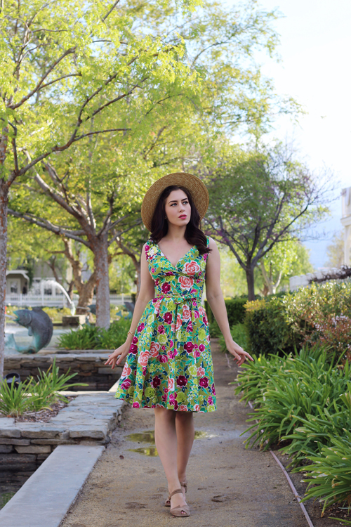 Heart of Haute Marie Dress in Olive Floral