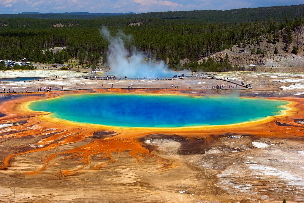 Grand Prismatic Spring, Yellowstone National Park (a UNESCO World Heritage Site), Wyoming, August 8, 2010