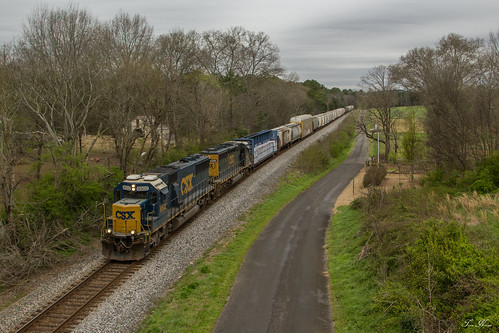 csx train railroad freight manifest emd sd503 sd403 wa kingston georgia atlanta division subdivision q581 rural rr locomotive