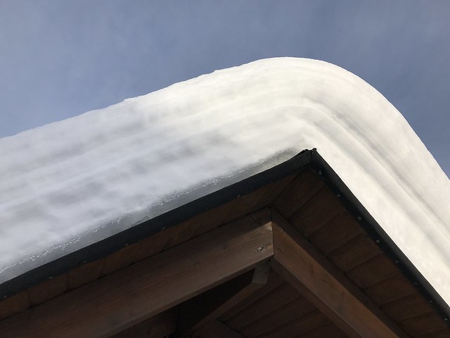 thick ice on the roof