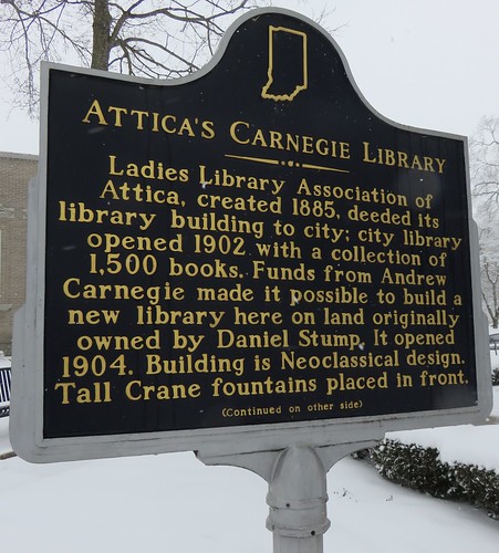 indiana in carnegielibraries libraries fountaincounty attica indianahistoricalmarkers northamerica unitedstates us