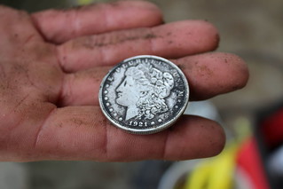 1921 Silver Dollar found under Courthouse Column