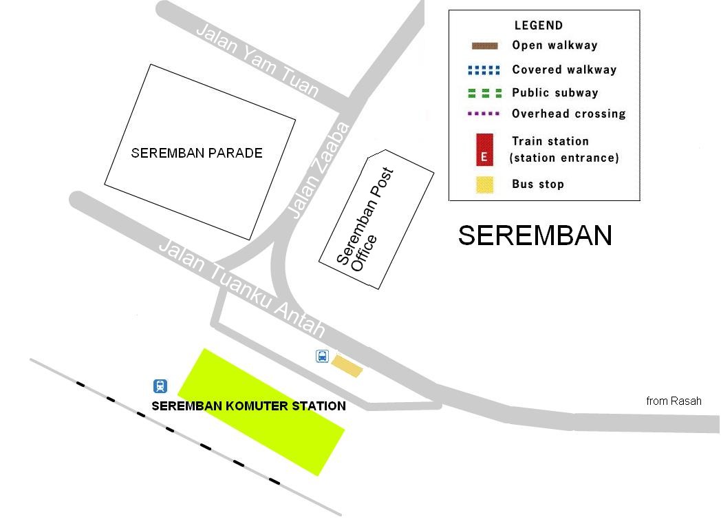 Seremban railway station map