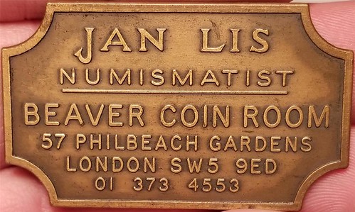 Jan Lis Numismatist business card medal