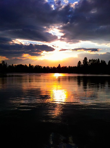 sunset bigfork montana ted lake