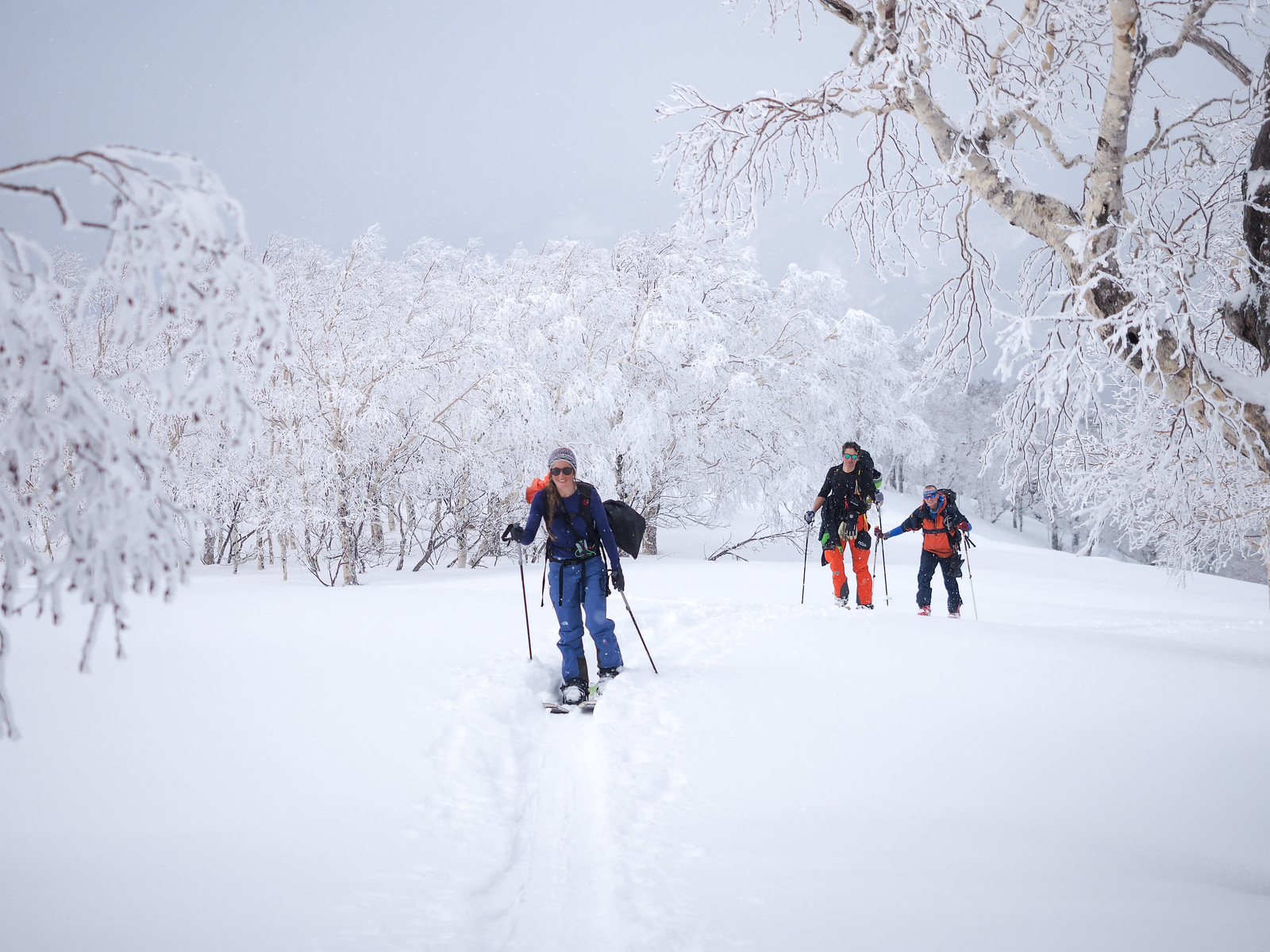 Mt. Sapporo Hiyamizu Hut ski touring (Hokkaido, Japan)