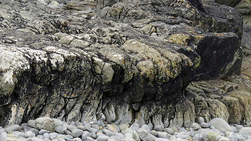 Wildly textured rocky beach & cliffs at Bridges of Ross, Ireland