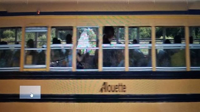 School bus and children. #ridingthroughwalls #xcanadabikeride #googlestreetview #ontario
