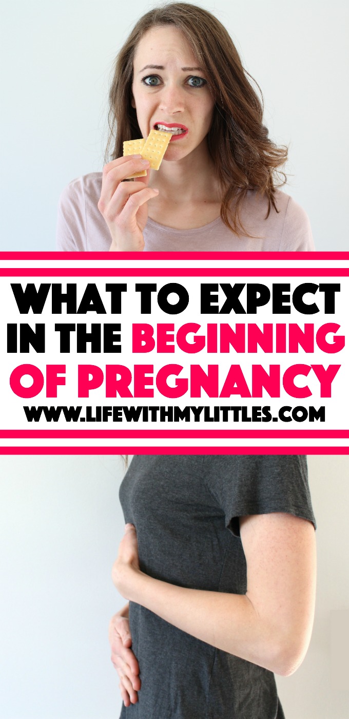 Not sure what to expect during the first trimester? Here's a great list of what to expect in the beginning of pregnancy. #3 is so true!! A must read if you are pregnant!