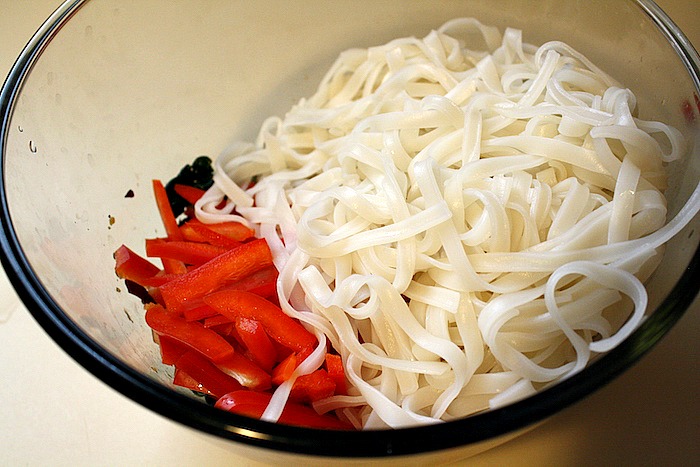 Shrimp Rice Noodle Pasta Salad