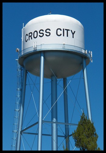 water tower cross city florida fl usa united states america small town