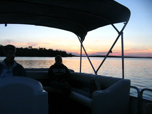 cruise sunset vacation boat michigan august 2006 boating grandlake pontoon presqueisle