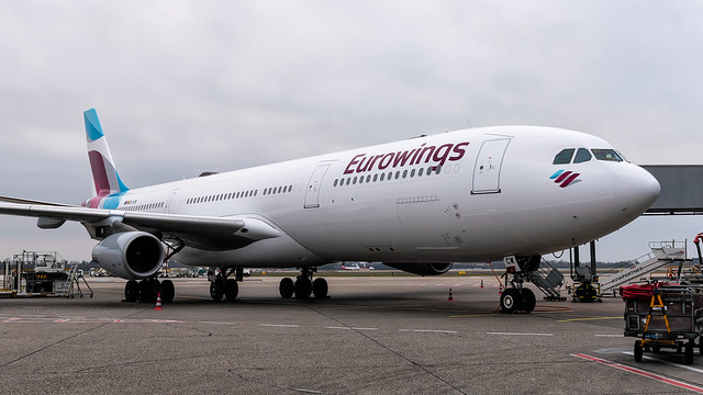 OO-SCW | Airbus A340-313X | Eurowings | Düsseldorf | March 2018