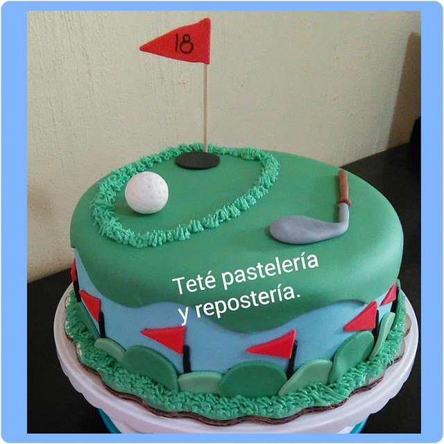 Golf Theme Cake by Teté pastelería y repostería.