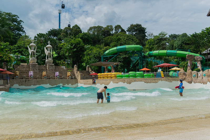 The wave pool at Adventure Cove Park
