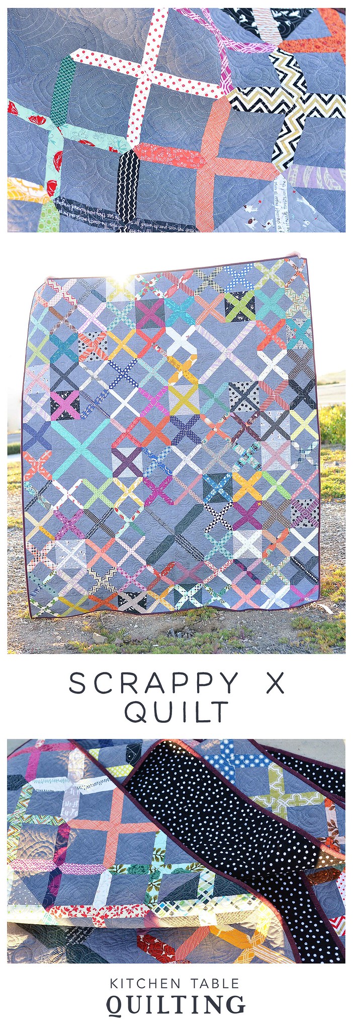 Scrappy X Lap Quilt - Kitchen Table Quilting