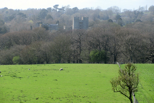 Saltwood Castle from Blackhorse Hill, Hythe, Kent