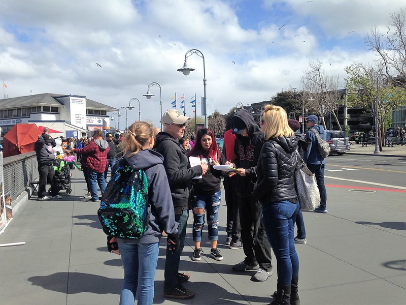 San Francisco, Fisherman’s Wharf Leafleting Event – March 24, 2018
