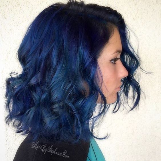  Dark Blue Hairstyles That Will Rise Up Your Look For Spring 2018 24