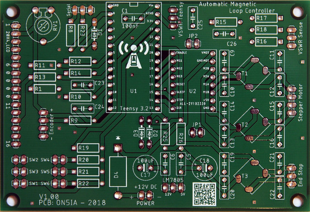 Automatic magnetic loop controller PCB