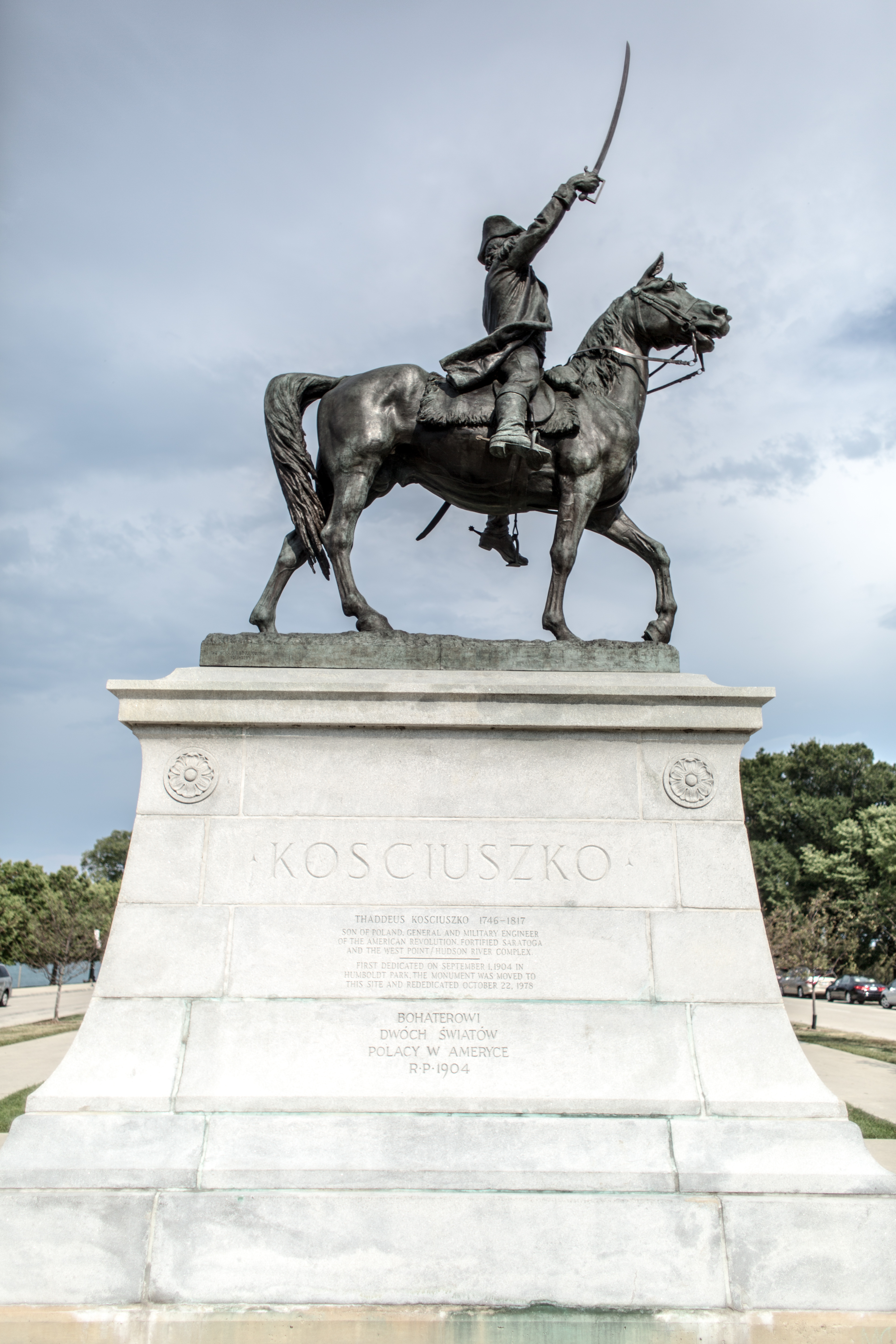 Statue of Kościuszko on Northerly Island, Chicago, Illinois.
