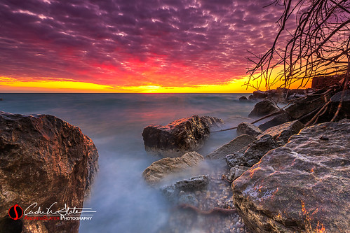 andrewslaterphotography boulder branch clouds greatlakes lakemichigan landscape nature oakcreek outdoors rocks southpoint sunrise water waves wisconsin unitedstates us canon 5dmarkiii discoverwisconsin travelwisconsin
