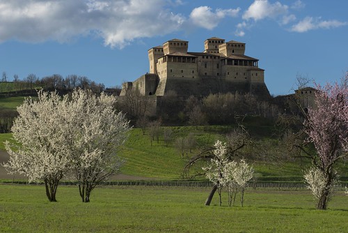 torrechiarafrazlanghirano castello provparma emiliaromagna italia castle spring italy blossom
