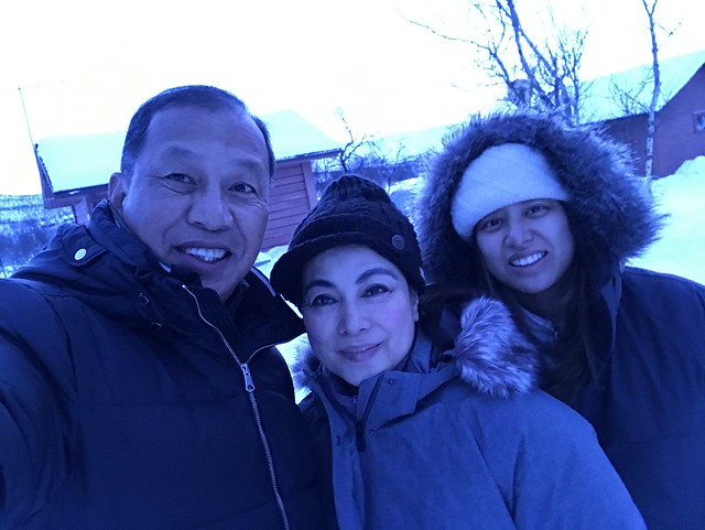 snow family selfie,  Kilpisjarvi  March 17 2018