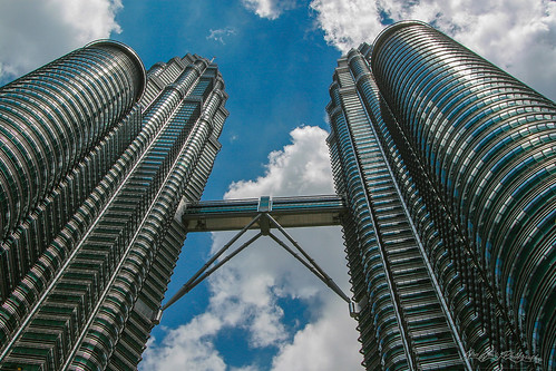 architecture asia blue blueskies buildings clouds famousplace internationallandmark malaysia perspective petronas texture touristattraction traveldestination travelandtourism ngc kuala lumpur