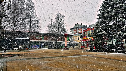 rainy rain geotagged snow snowing day spring winter cold resen macedonia