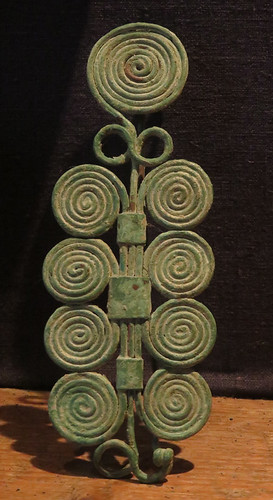 Some early Celtic jewelry in the Prehistoric ‘oddball’ Museum on the Dingle Peninsula in Ireland