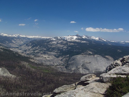 Views in the other direction while climbing Clouds Rest in Yosemite National Park, California