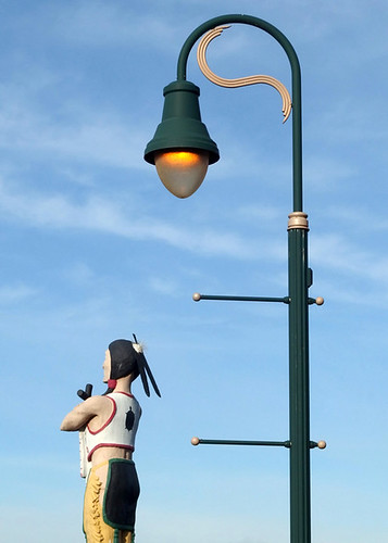 statue streetlight