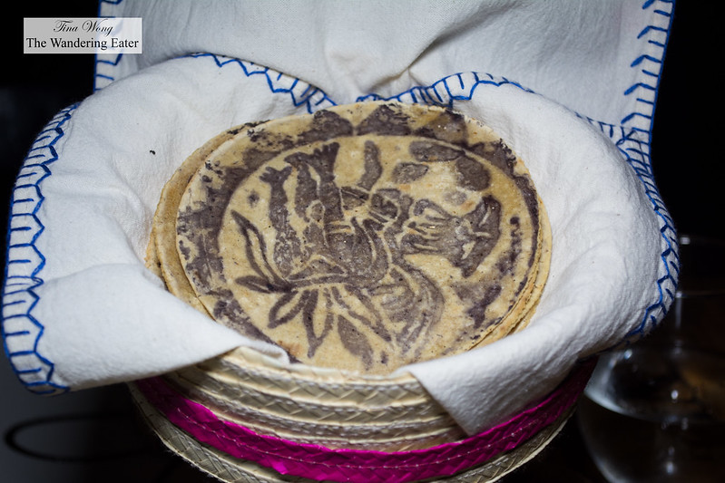 Fresh made tortillas with a special print