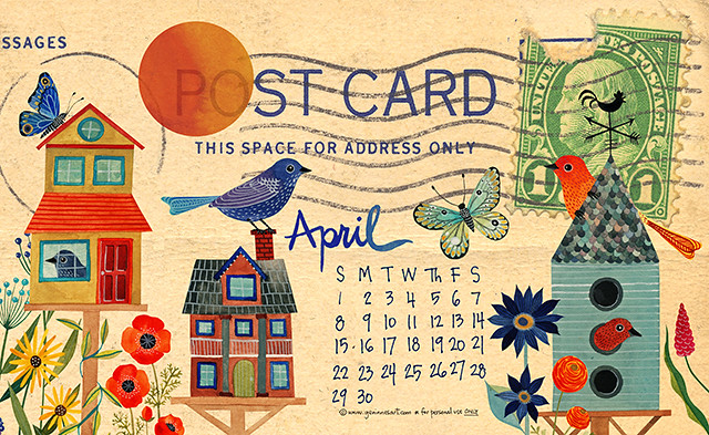 April Desktop Calendar