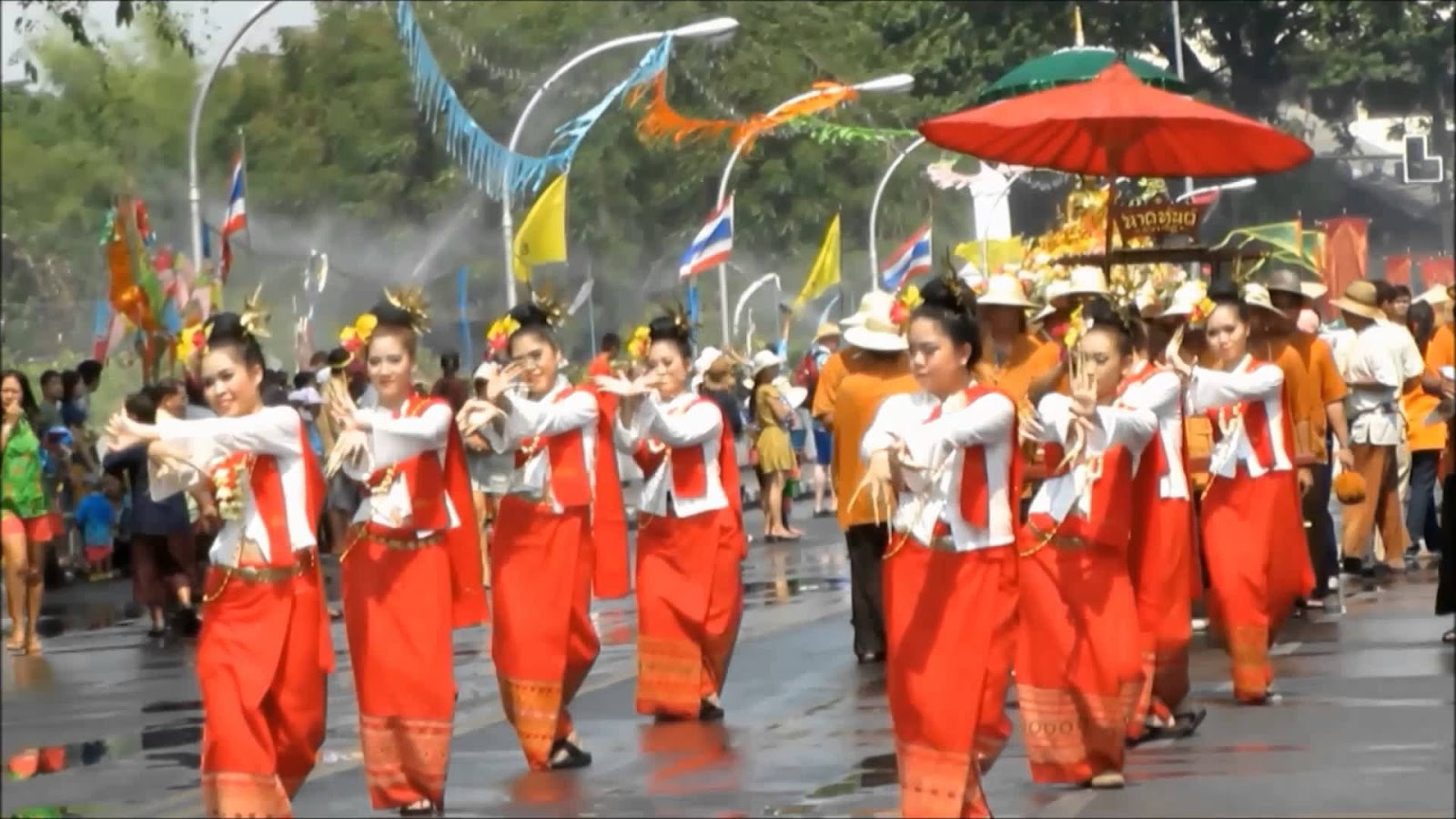 Songkran Festival parade in Chiang Mai, Thailand. Photo taken on April 13, 2014.