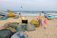 Rybacka plaża w Mamallapuram