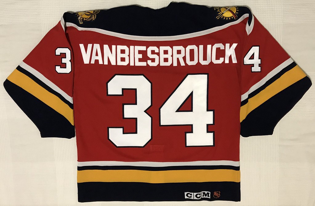 1995-96 John Vanbiesbrouck Florida Panthers Away Jersey Back