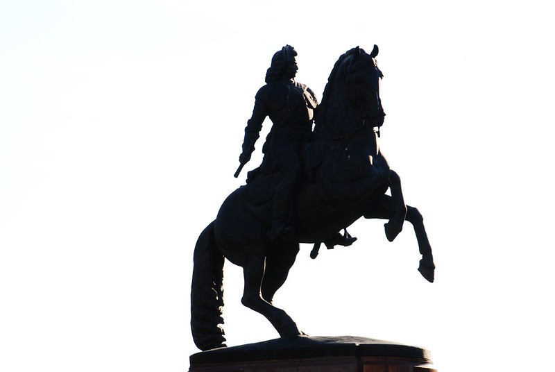 Half Shadowed View of Rákóczi Equestrian Statue