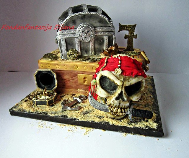 Pirate Cake by Dijana Andjic of Fondan Fantazija Dijana