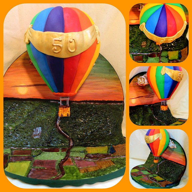 Gravity Defying Hot Air Balloon Cake by Joyce Nimmo of Joy's Creative Cakes