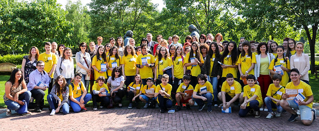 Participants in the National English Spelling Bee Contest Visit the Embassy