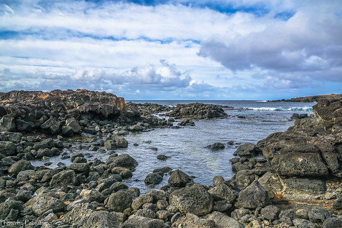 travel chile polynesia rapanui easterisland ocean water wave sky cloud ahutongariki landscape rock