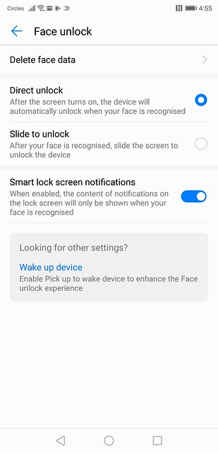 EMUI 8.1 - Face Unlock