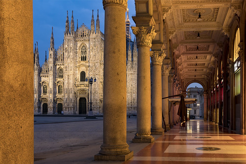 duomo milan italy hdr dri blue hour twilight cathedral