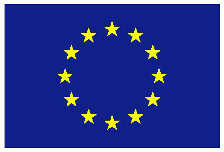 EU circle of yellow stars on blue background