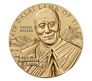 Dalai Lama Congressional Gold medal obverse
